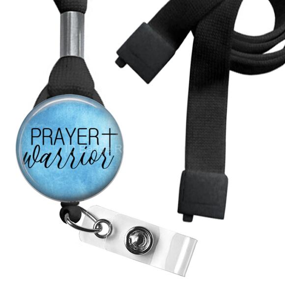 Prayer Warrior Breakaway Lanyard Badge Holder * Christian * Faith * Religious - Picture 1 of 3